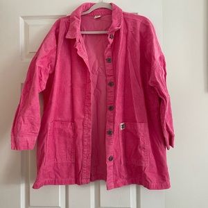 Bubblegum pink Lucy and Yak corduroy jacket